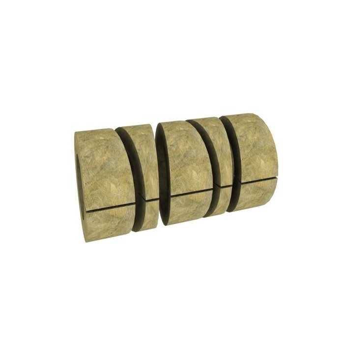 Вырезанные из цилиндров готовые изделия из базальтовой ваты Paroc Pro Bend 100 40х89